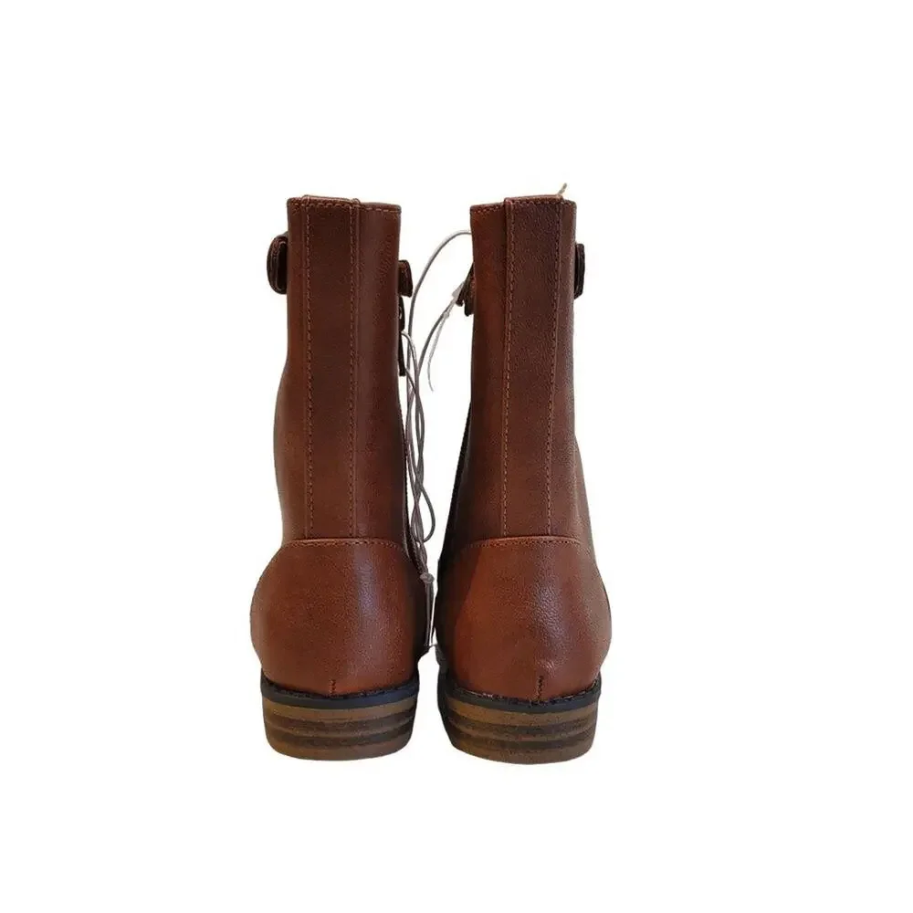 Cat & Jack Brown Boots Toddler Leather Boots Toddler Winter Boots Size 5